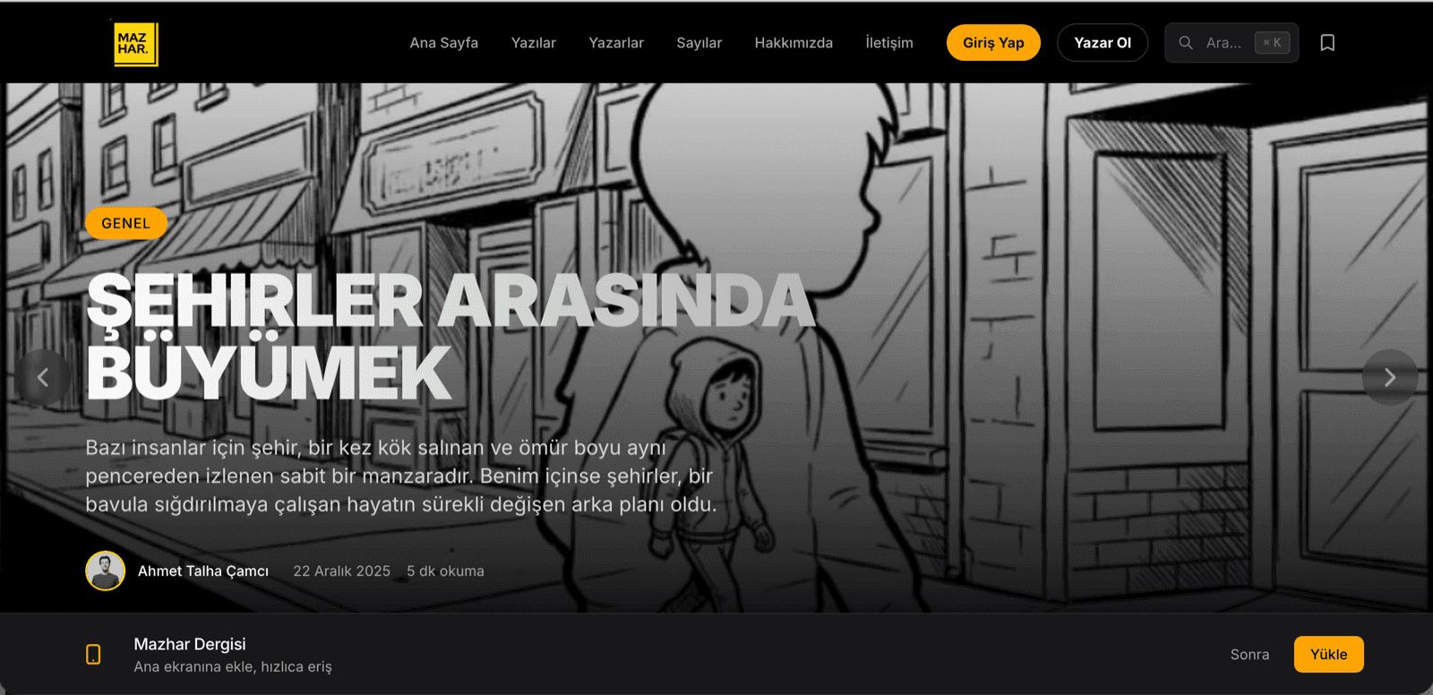 Mazhar Dergisi - Digital Literary Magazine