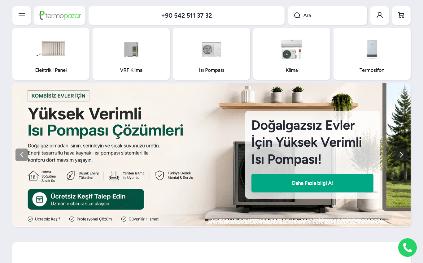 Termopazar - E-Commerce für Heizung & Klima