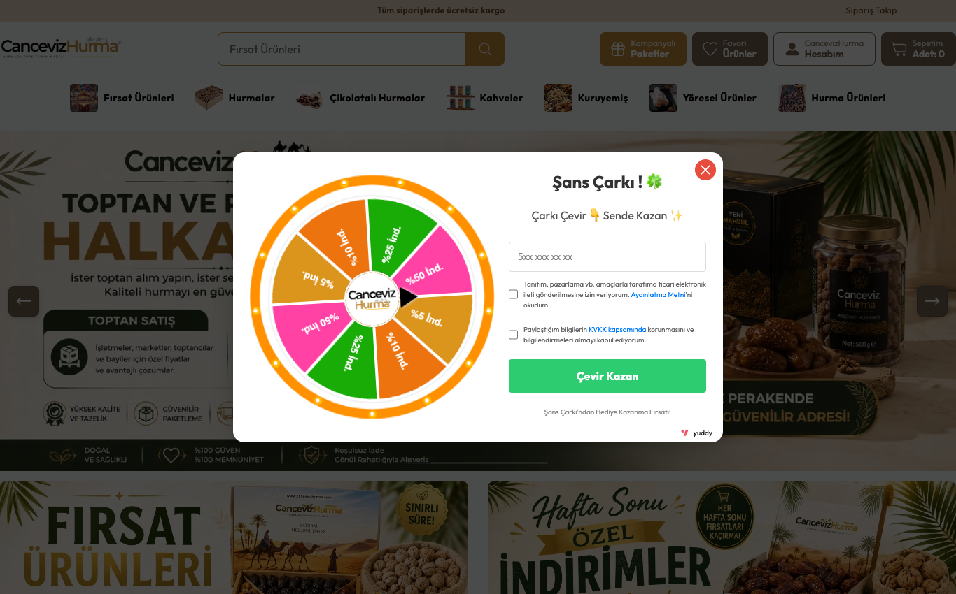 Canceviz Hurma - Datteln-E-Commerce (ikas) screenshot 1