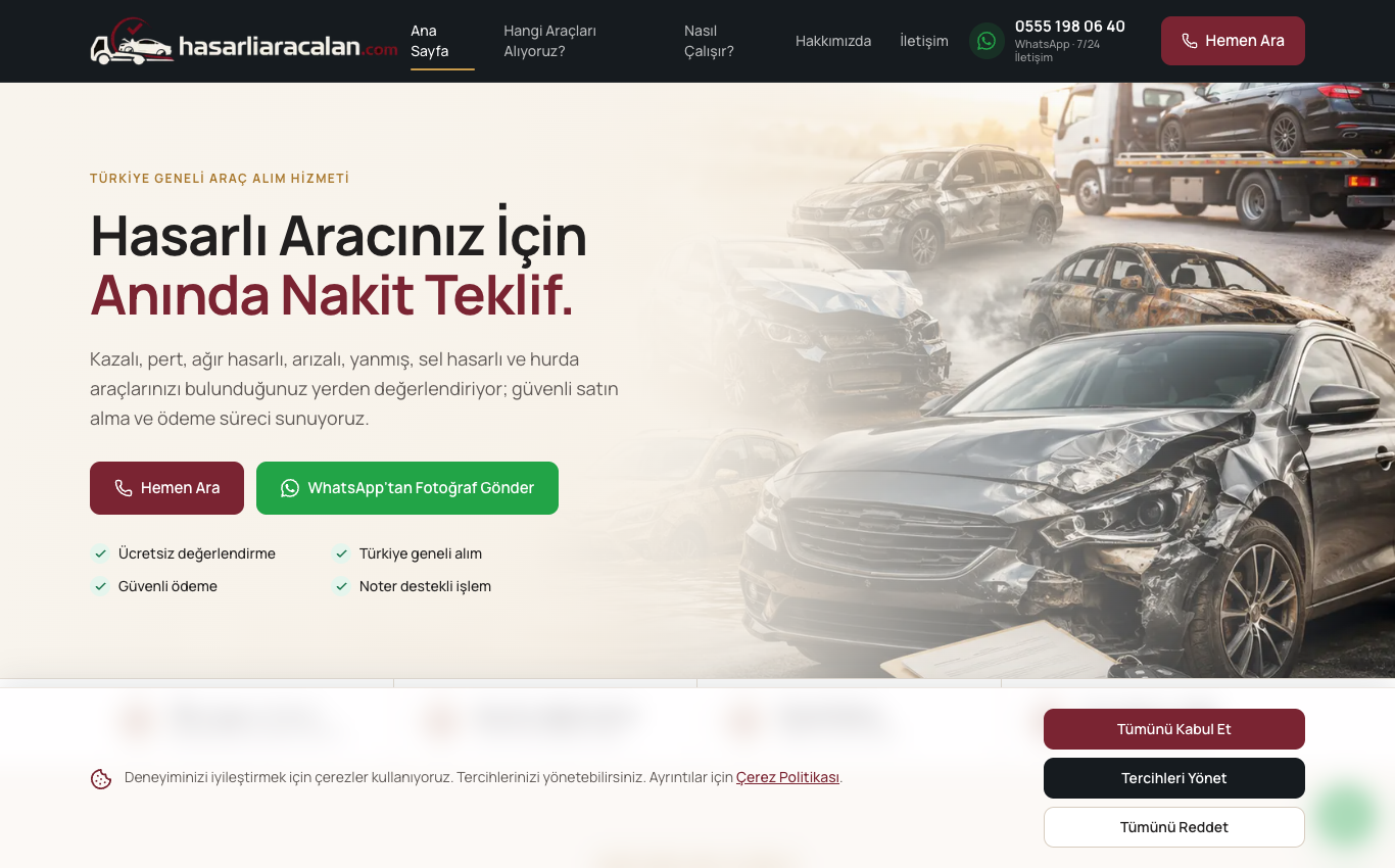 Hasarlı Araç Alan - Landesweiter Ankauf von Unfallfahrzeugen screenshot 1
